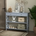 thumbnail image 2 of HOMCOM Entryway Console Table with Storage Shelves Drawers X Frame, 2 of 10