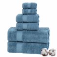 thumbnail image 1 of Toallas de baño TEXTILOM 100% algodón turco, 6 unidades, azul medio, 1 of 6