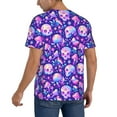 thumbnail image 2 of Zufioo colorful mushroom Skull rainbow Print Men's Baseball Short Sleeve, Moisture Wicking Button-Down Hip Hop Tee-4X-Large, 2 of 7