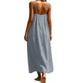 thumbnail image 5 of JIAYUE Women's Backless Dress Summer Casual Sleeveless Solid Color Spaghetti Strap Crew Neck Dresses Loose Fit Lightweight Home Everyday Comfortable Soft Wear, 5 of 9