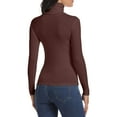 thumbnail image 3 of ANYFIT WEAR Long Sleeve Mock Turtleneck Shirt Stretch Slim Fitted Layer Basic Tee Tops, 3 of 6