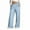 Light Blue1, variant on Diufon Wide Leg Pants Women Solid Color Lounge Pants Elastic Waist Drawstring Pants with Pockets
