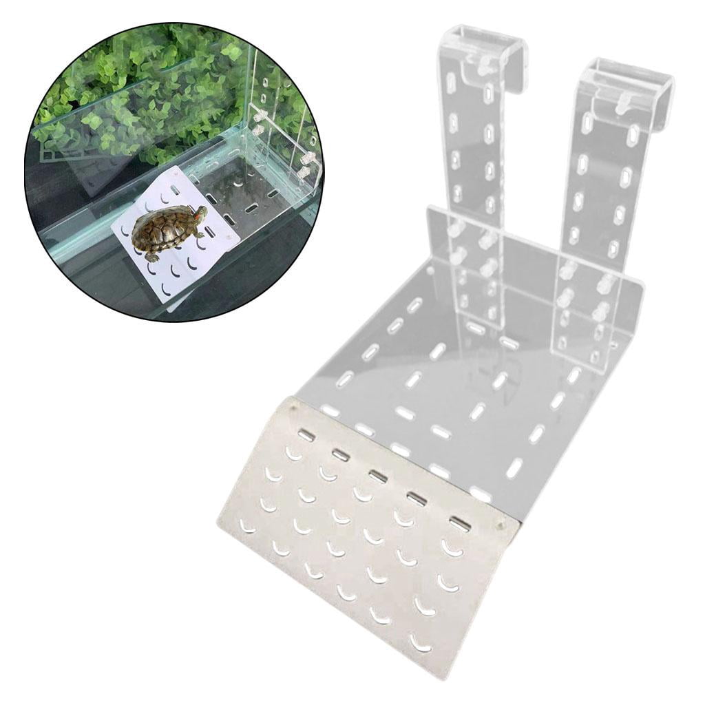 Bvdfgk Acrylic Tortoise Ramp Climbing Hermit Aquarium Turtle Basking Platform 15x21.3cm