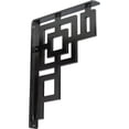 thumbnail image 3 of Ekena Millwork 1 1/2"W x 7 1/2"D x 10"H Eris Wrought Iron Bracket, (Single center brace), Powder Coated Black, 3 of 7