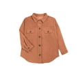 thumbnail image 2 of Chaqueta VICHYIE para mujer, pana, con botones extragrandes, color marrón, talla M, 2 of 7