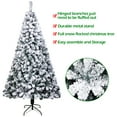 thumbnail image 2 of Xilee 8 ft Snow Flocked Artificial Christmas Tree with 1300 Tips ,Christmas Tree with Premium PVC Branches, Realistic Snowy Look, Sturdy Metal Stand, Indoor Fake Snow Xmas Tree for Home Office Shops, 2 of 7