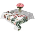 thumbnail image 2 of Grey Christmas Table Cloth Waterproof Tablecloths, Snowman Xmas Tree Snowflake Winter Tablecloth Dining Table Cover for Kitchen Party Tabletop Outdoor, Square Tablecloth 60x60 Inch, 2 of 9