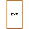 thumbnail image 2 of 17x31 Honey Brown Real Wood Picture Frame Width 0.75 inches | Interior Frame Depth 0.5 inches |, 2 of 8