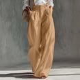thumbnail image 4 of Gytharion Jumpsuits for Women Solid Color Buttoned Wide-leg Overalls Casual Loose Jumpsuits, 4 of 4