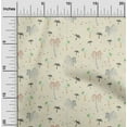 thumbnail image 1 of oneOone Viscose Jersey Fabric Bird & Palm Tree Print Sewing Fabric BTY 60 Inch Wide, 1 of 5