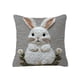 thumbnail image 2 of Almohadas lumbares con estampado de conejitos blancos, incluye funda de almohada e inserto, cojín de respaldo extraíble y lavable para sofá cama, oficina, siesta, funda de almohada corta de felpa., 2 of 6