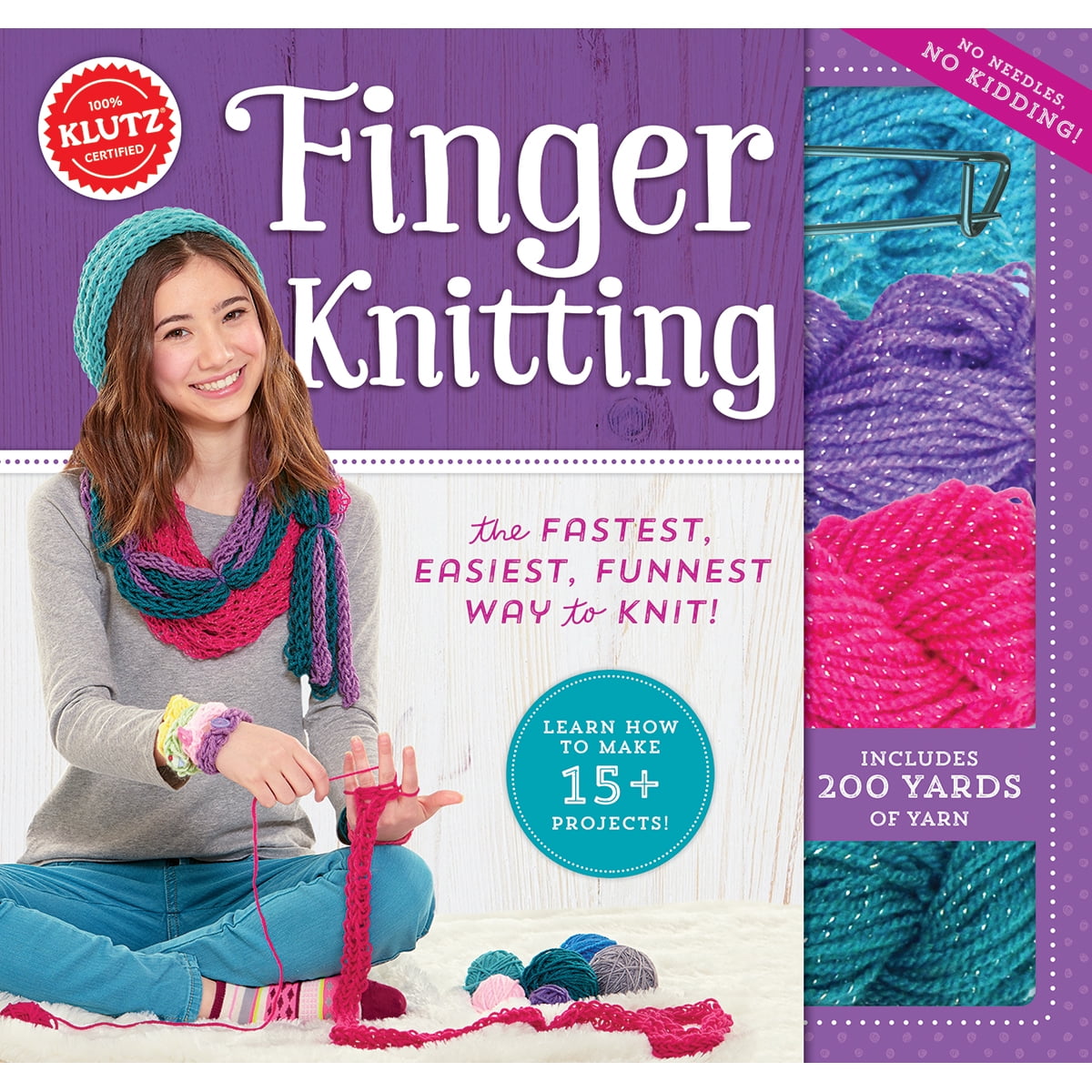 Finger Knitting Book Kit