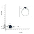 thumbnail image 5 of ANGARA Natural Twist Split Shank 1.6 ct Blue Sapphire Engagement Ring in 14K White Gold for Women (Size-7mm) | September Birthstone, Anniversary, Jewelry Gift for Women | Natural Sapphire Ring, 5 of 9