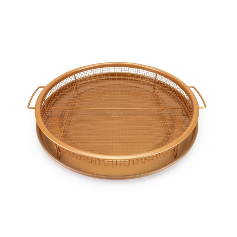 EaZy MealZ Round Air Fry Crisper Basket & 12-inch Pizza Pan Set