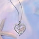 thumbnail image 5 of Collar con colgante bicolor con incrustaciones de corazón "Amor de Madre" | Cadena ajustable, joyería de moda, regalo para mamá, 5 of 6
