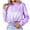 Purple, variant on Womens Plus Size Clearance Women's Tie Dyed Hooded Loose Fitting Casual Pullover Drawstring Long Sleeved Sweater