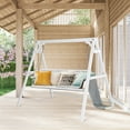 thumbnail image 6 of Zimtown Porch Swing Frame Swing Stand A-Frame 600lbs Wooden White 5FT, 6 of 7