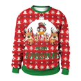 thumbnail image 1 of Unisex Animal Print Crew Neck Ugly Christmas Xmas Pullover Sweatshirt, 1 of 3