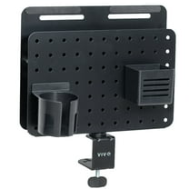 VIVO Steel Clamp-on Rotating Pegboard with Laptop Holder, Magnetic Organizer