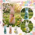 thumbnail image 5 of 8.8" Flocked Easter Bunny Plush Rabbit Stuffed Animals Soft Toy for Spring Home Decor Centerpiece Mantel Table Decoration Basket Stuffer Gift(White), 5 of 8