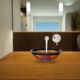 thumbnail image 6 of Vigo Auburn/Mocha Fusion Glass Vessel Sink and Olus Wall Mount Faucet Set, Brushed Nickel, 6 of 7