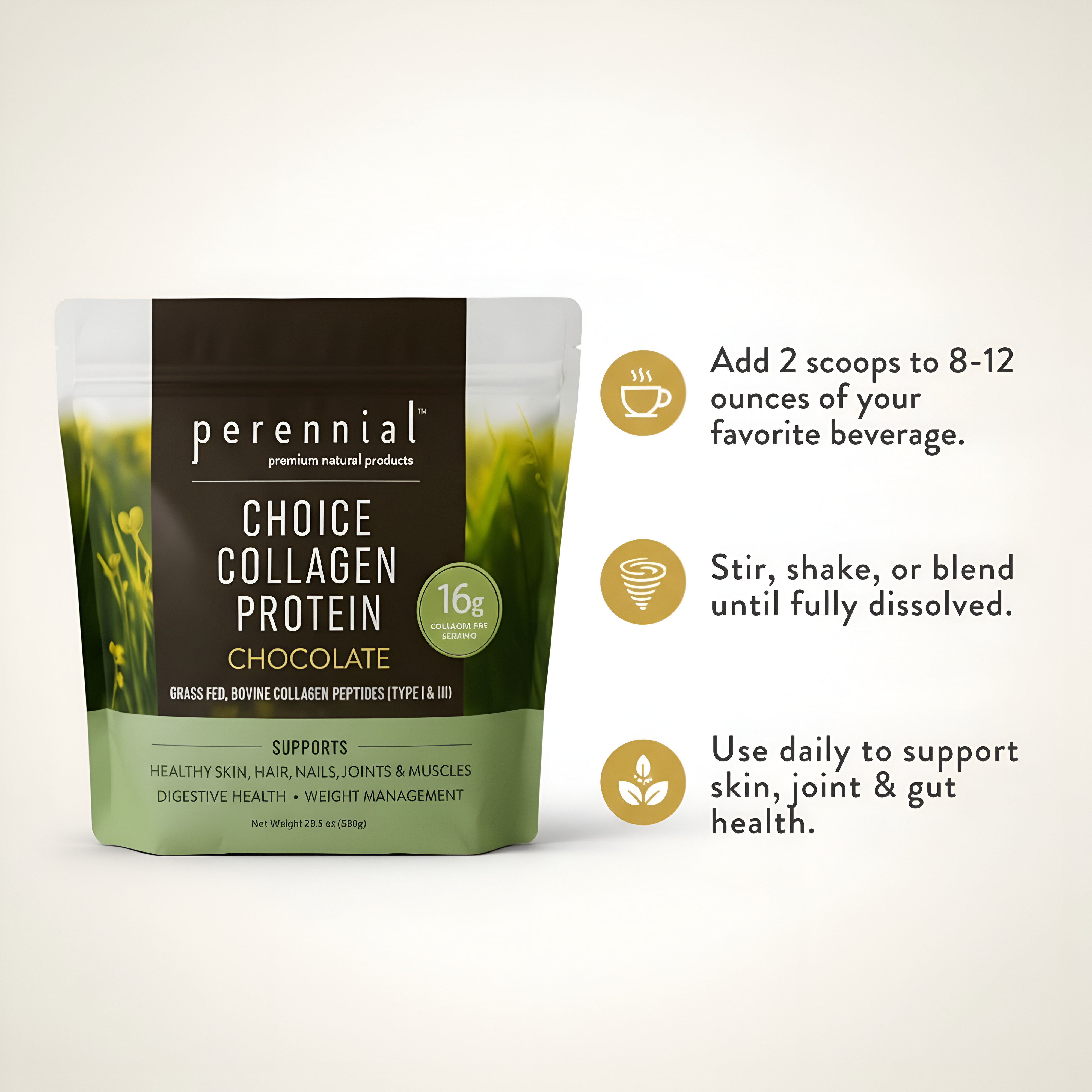 Collagen Peptides for Skin, Joints  Gut — Chocolate | Perennial