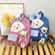 thumbnail image 4 of 1pc Children's Cartoon Rabbit Plaid Backpack With Plush Teddy Bear, Sweet Cute Lightweight Backpack Casual Travel Backpack Kindergarten Kids School Bag, 4 of 4