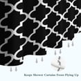 thumbnail image 6 of Black and White Geometric Lattice Pattern Shower Curtain 72"x84" ,Bathroom Decorative Shower Curtains Set with 12 Hooks,Modern Waterproof Washable Shower Curtain, 6 of 6