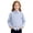 Blue, variant on Girls Solid Color Peter Pan Collar Long-Sleeve School Blouse Color:White,Size:15-16 Years