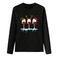 thumbnail image 4 of Up to 65 off!Lolmot Christmas Shirts for Women Funny Wine Glass Print T-Shirts Xmas Holiday Graphic Long Sleeve Tops, 4 of 4