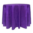 thumbnail image 1 of Ultimate Textile (2 Pack) Embroidered Pintuck Taffeta 132-Inch Round Tablecloth Purple, 1 of 3