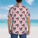 thumbnail image 4 of Balery French Bulldog Camisas hawaianas de manga corta para hombre, camisas playeras de corte holgado, camisas de vacaciones con botones,Large, 4 of 7