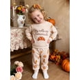 thumbnail image 5 of Cjfdfy Toddler Baby Boy Girl Fall Thanksgiving Outfit My Rolls Are Homemade Waffle Knit Long Sleeve Sweatshirt And Pants Kid Cute My First Thanksgiving Fall Winter Outfit 6M-4Y, 5 of 9