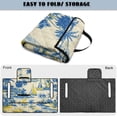 thumbnail image 5 of COEQINE Golf Cart Seat Cover Blanket with Fold-Away Design, Universal Golf Accessories with 4 Pockets, Fit for EZGO Yamaha Club Cars and More, Blue Yellow Palm Tree Sailboat, 5 of 8