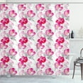 thumbnail image 1 of Ambesonne Floral Shower Curtain, Watercolor Poppy Romance, 69"Wx70"L, Magenta Pink Grey, 1 of 3
