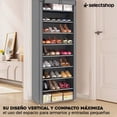 thumbnail image 3 of Zapatera De 9 Niveles Closet Plegable para Calzado Y Prendas De Vestir Estante Organizador Ajustable Armario Multiusos Mueble Rack Apilable Recamara, 3 of 7