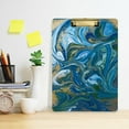 thumbnail image 6 of FMSHPON Blue Green Marble Clipboard Hardboard Wood Nursing Clip Board and Pull for Standard A4 Letter 13x9 inches, 6 of 8