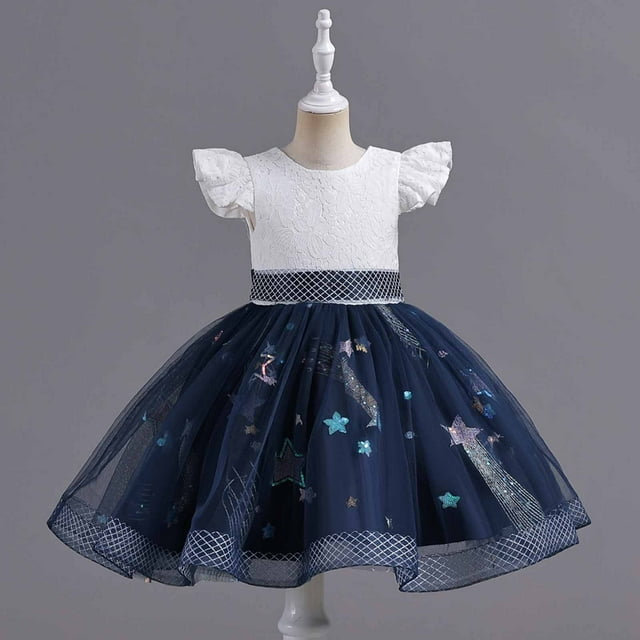 EQWLJWE Liquidation d'Économies d'Été! Robe de Princesse pour Filles, Robe de Concours, Robes de Bal pour Enfants, Robes de Fête de Mariage, Robes à Fleurs 3-12 Ans