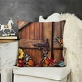 thumbnail image 2 of YINGXI Throw Pillow Cover , Double Sides Print Cushion Cover for Bed Sofa, Brown Wooden Door k quare Couch Pillow Cover 22x22in, 2 of 5