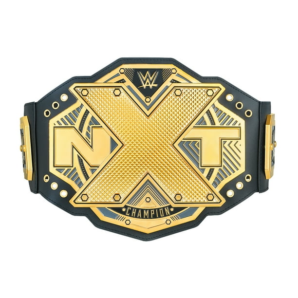 Official Wwe Authentic Nxt Championship Toy Title Belt Gold Walmart Com