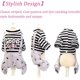 thumbnail image 5 of Mono para Perro, Pijama de Cachorro a Rayas, Lindo Cachorro Gatito Mono Jumper Camisas de algodón Suave, 4 Piezas,11 Feliz Sencillez, 5 of 5