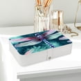 thumbnail image 6 of Dragonfly Decorative PU Leather Earring and Jewelry Organizer Box with Removable Compartment, Portable, 6 of 6