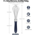 thumbnail image 3 of U-Taste Balloon Whisk for Cooking: 18/10 Stainless Steel Kitchen Wire Whisk, Medium Heavy Duty Egg Beater, Manual Mixing Tool with 8 High Flex Wires for Stirring, Blending Sauce (Midnight Blue), 3 of 10