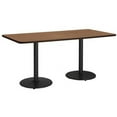thumbnail image 2 of KFI Studios Mode 2.5' x 6' Dining Table, River Cherry, Silver, 2 of 6