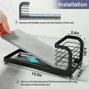 YIGII Instant Dry Sink Caddy Organizers, Countertop Wipe-Free Sink Organizer with Drying Stone