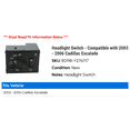 thumbnail image 2 of Headlight Switch - Compatible with 2003 - 2006 Cadillac Escalade 2004 2005, 2 of 2