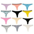 thumbnail image 4 of Alyce Ives Intimates Women’s Cotton Bikini Panties, Cheetah, Skulls & Solids, L, 12 Pack, 4 of 6