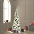 thumbnail image 5 of Vickerman 6' Flocked Kodiak Spruce Artificial Christmas Tree, Pure White LED Lights, 5 of 5