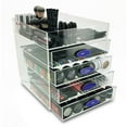 thumbnail image 1 of OnDisplay Paris 5 Tier Acrylic Cosmetic/Makeup Organizer - Navy Blue/Silver Agate Knobs, 1 of 2