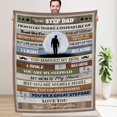 thumbnail image 1 of Stepdad Blanket Gift to My Bonus Dad, to My Stepdad Blanket from Stepdaughter, Father''s Day Throw Blanket 50"x60" Gifts for Bonus Dad Birthday Christmas Thanksgiving Day, 1 of 6
